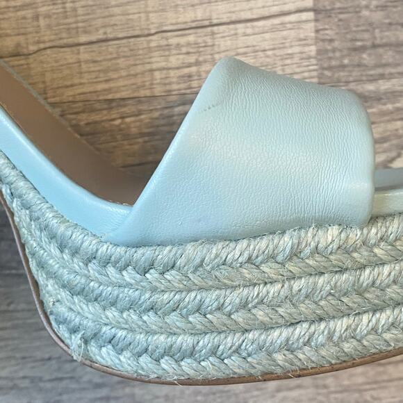 Madden Girl Omega Blue Faux Leather Platform Sandal Ankle Strap Heels NWOT - Picture 9 of 11